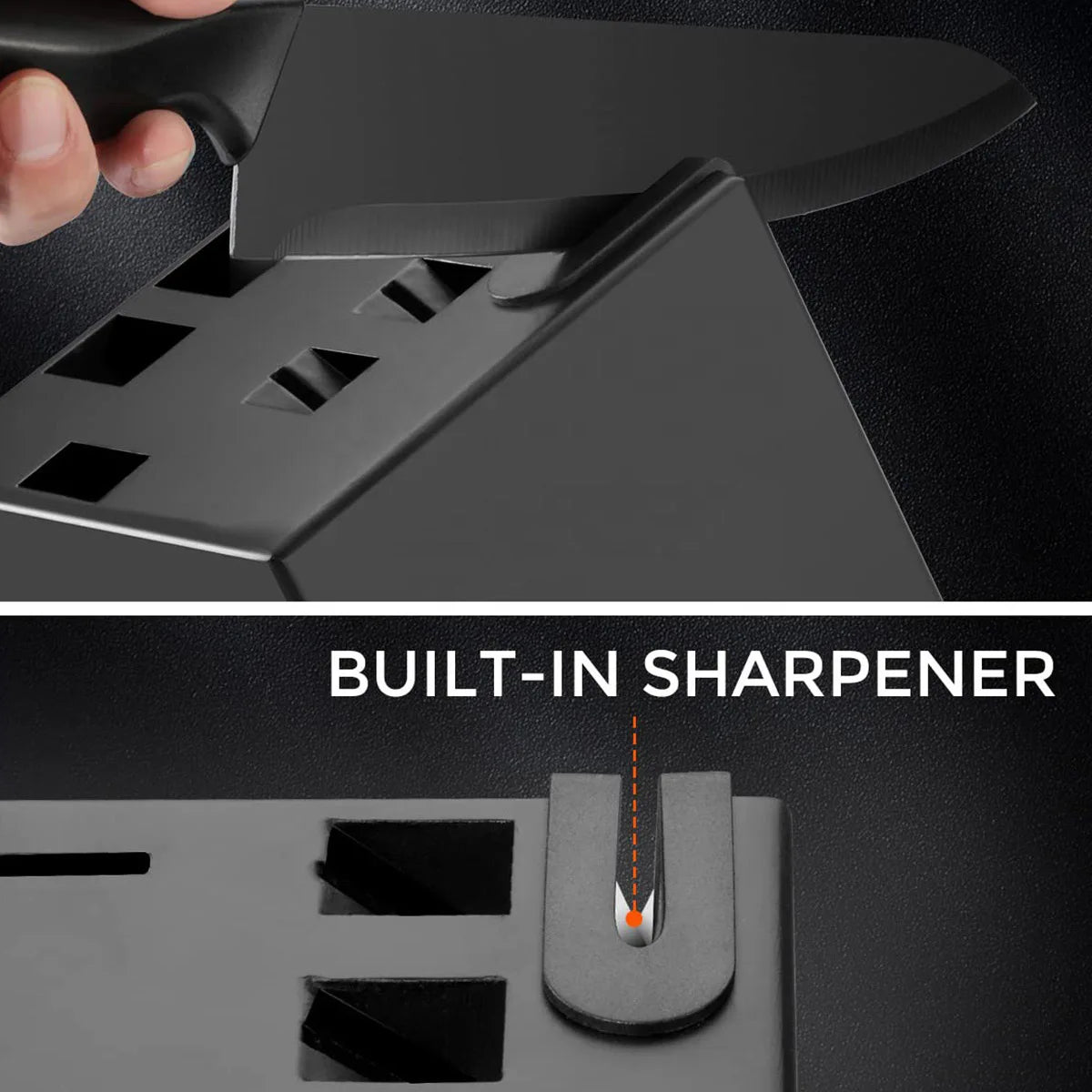 14 Pieces Kitchen Knife Block Set