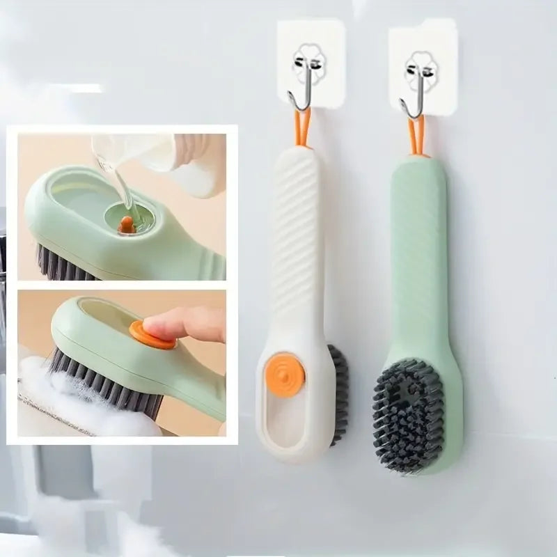 Multifunctional brush with dispenser