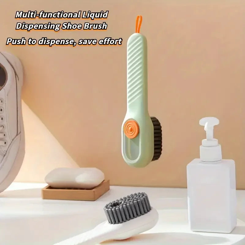 Multifunctional brush with dispenser