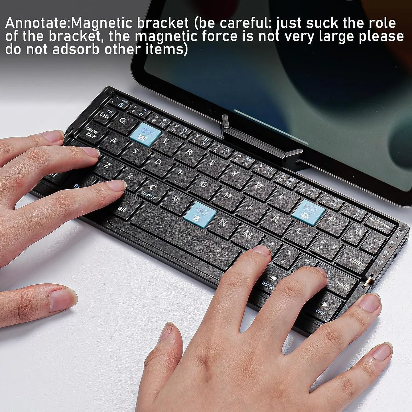 Foldable Bluetooth Keyboard with Magnetic Stand