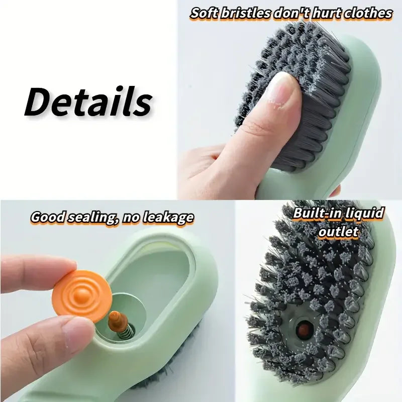 Multifunctional brush with dispenser