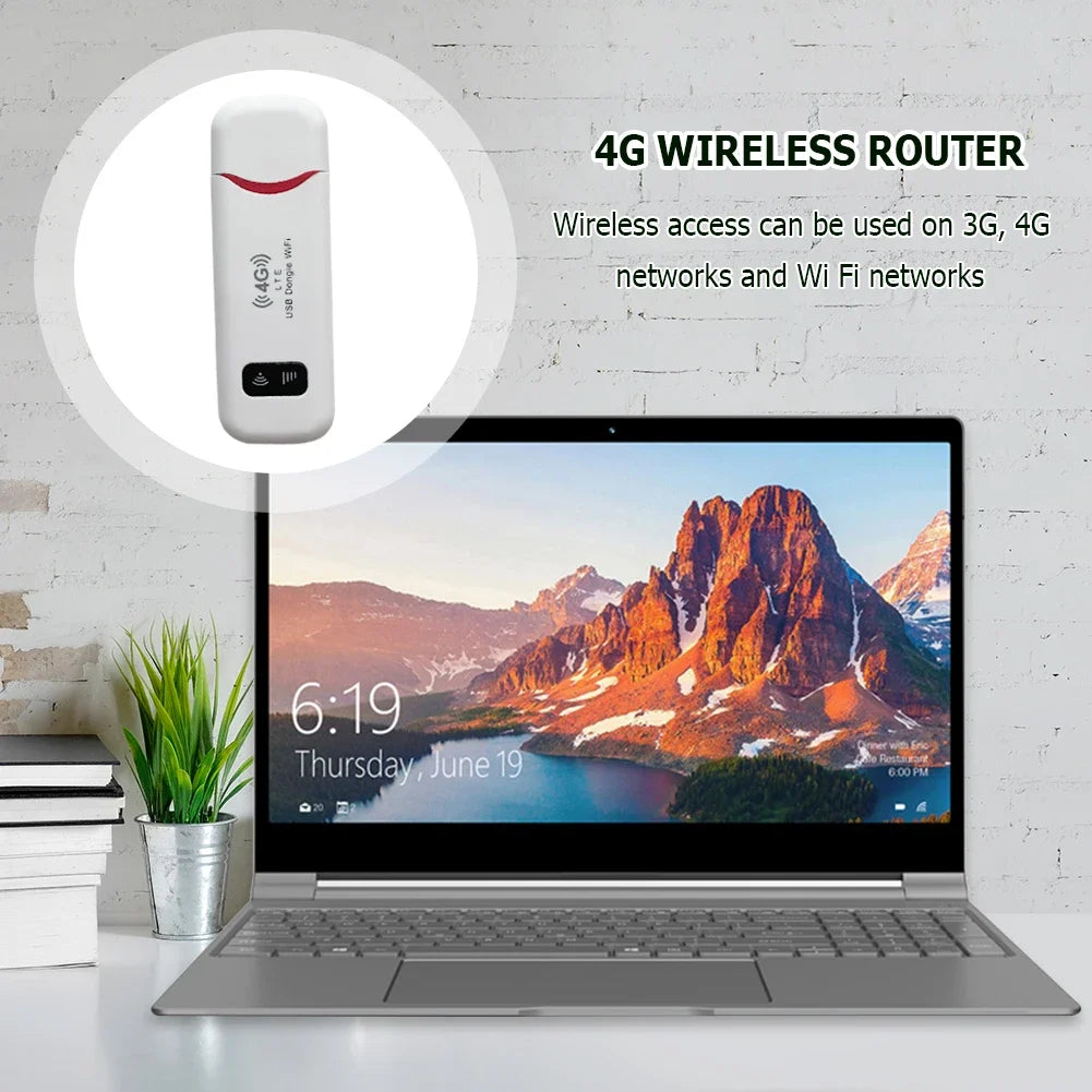 Roteador sem fio 4G WiFi Adaptador Cartão SIM
