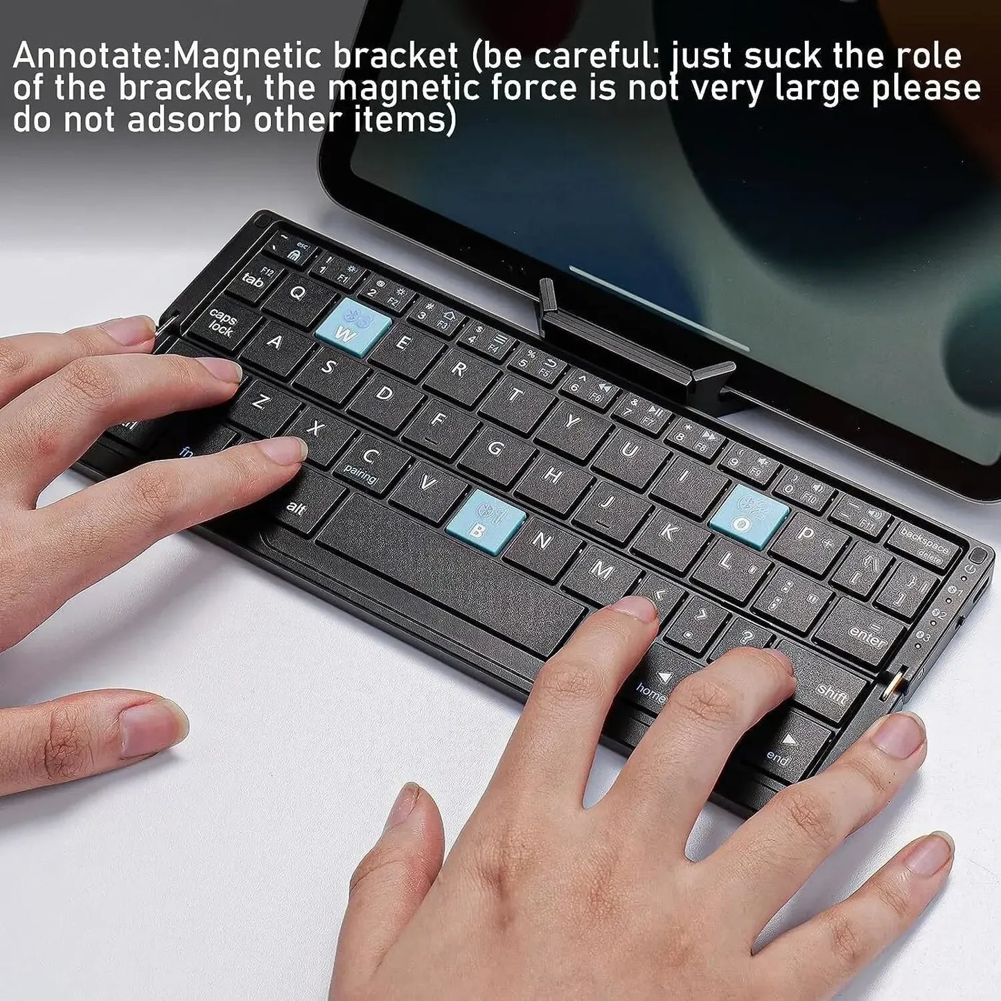 Foldable Bluetooth Keyboard with Magnetic Stand