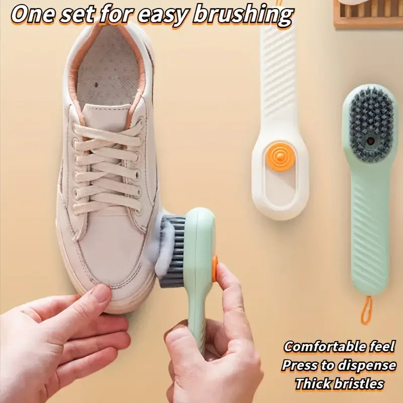 Multifunctional brush with dispenser