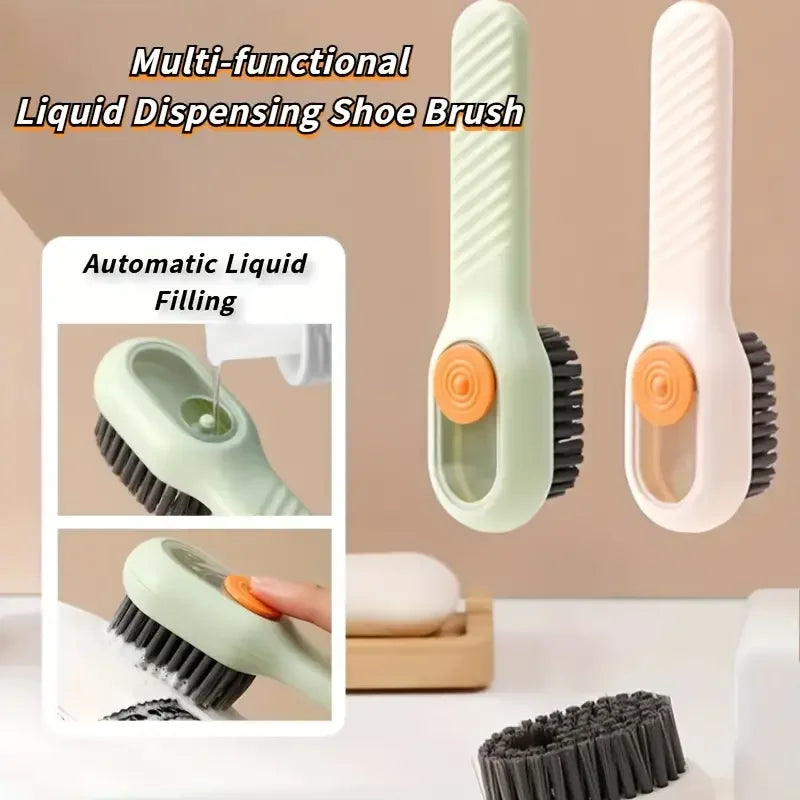 Multifunctional brush with dispenser