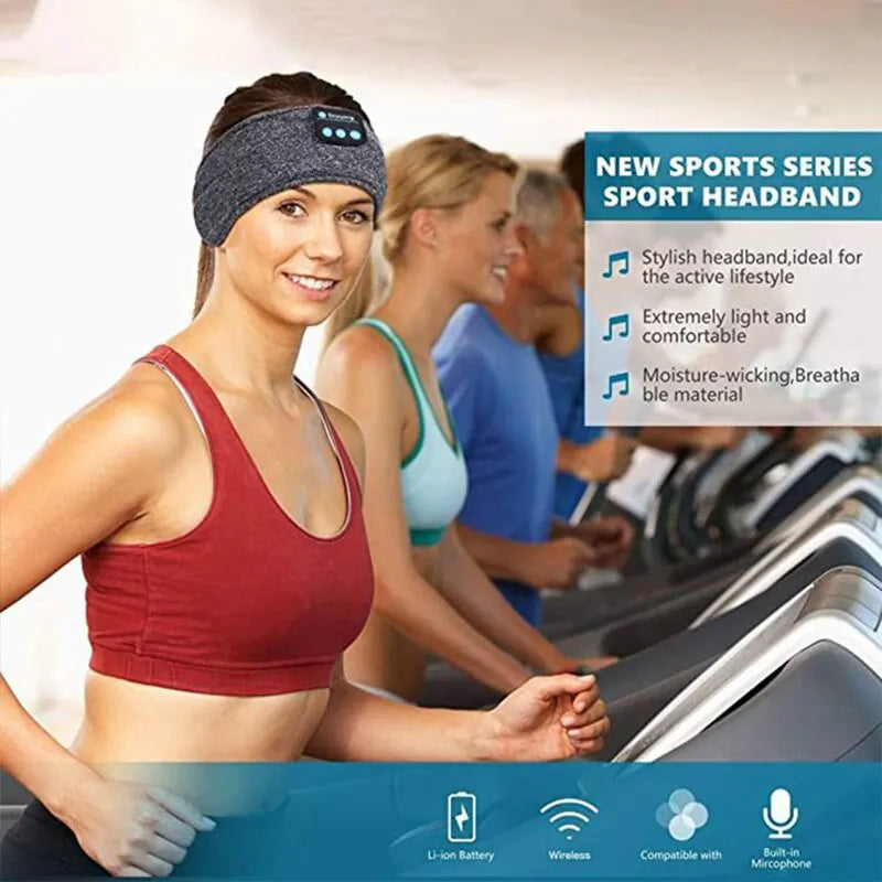 Fone Bluetooth Earphones Sports  Headband Elastic
