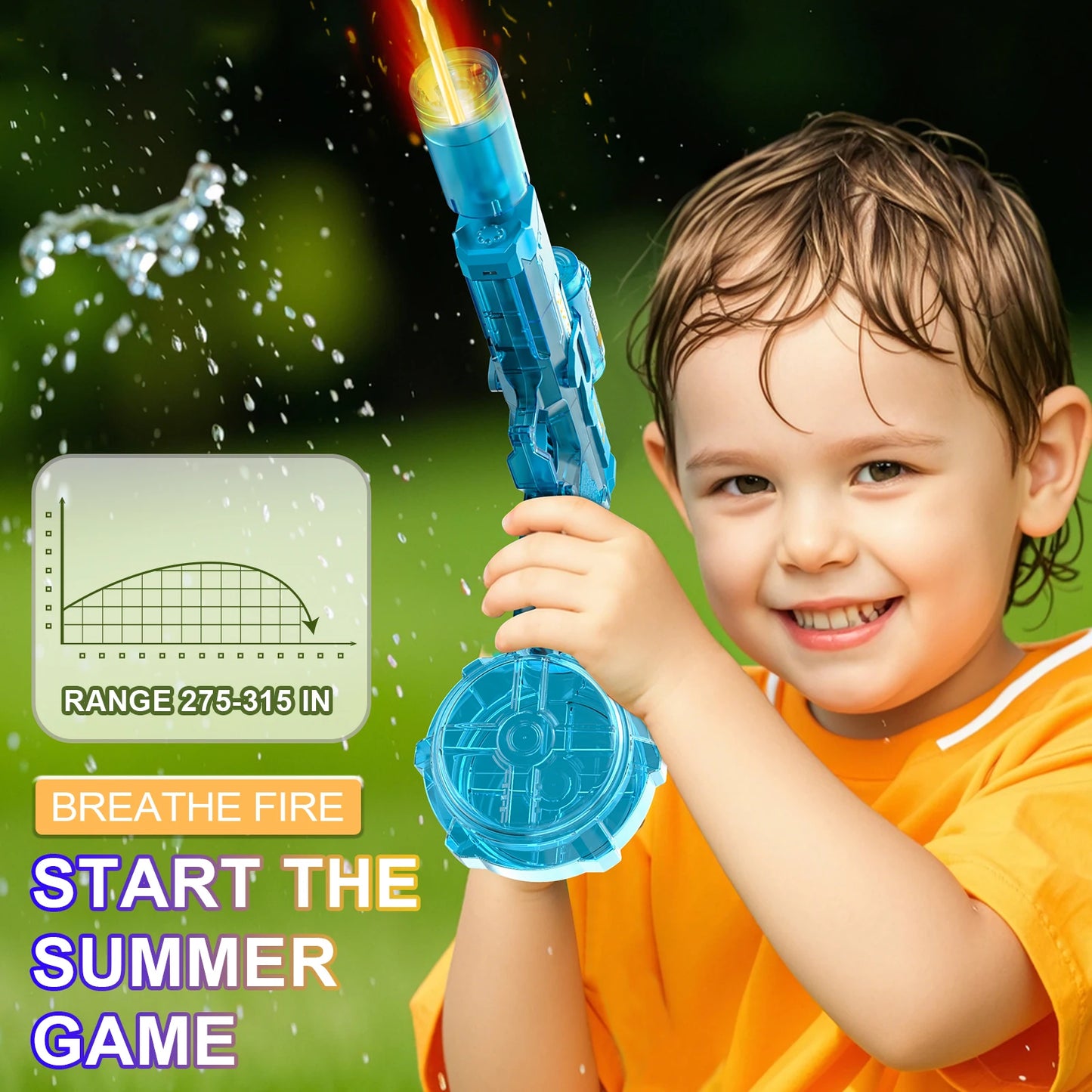 Electric Water Gun With light Sprays Flame Effect