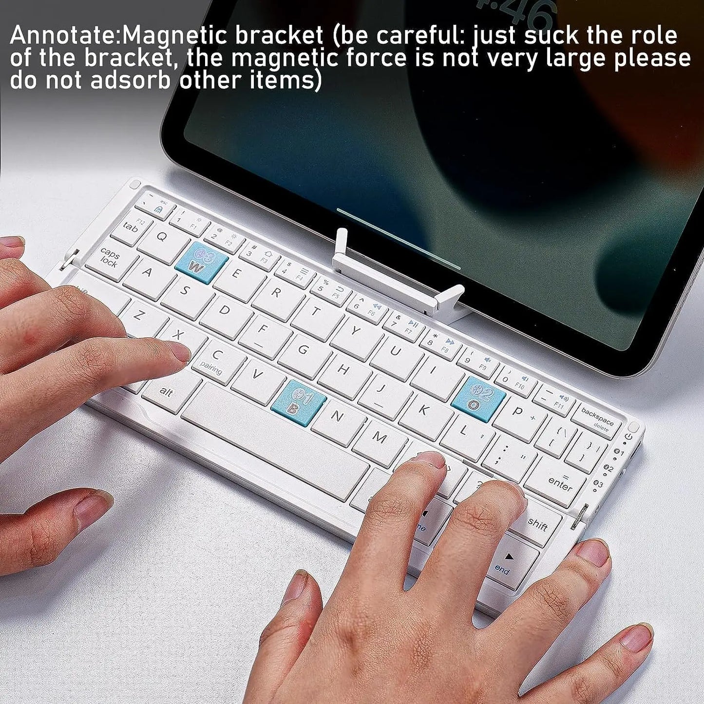 Foldable Bluetooth Keyboard with Magnetic Stand